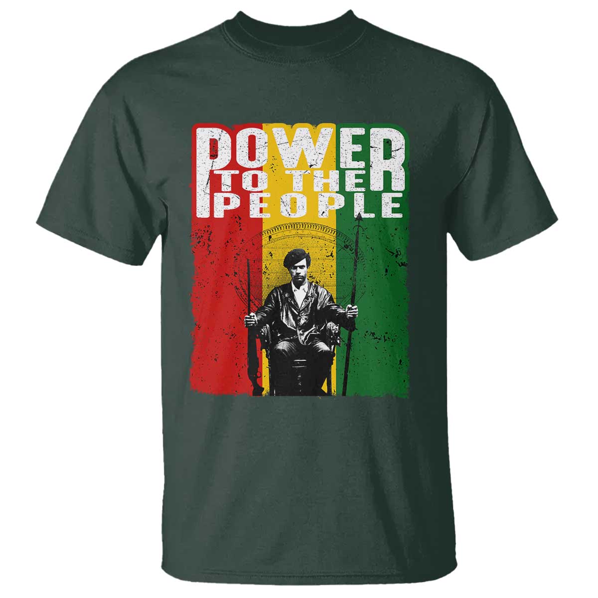 Black Panther Party Huey P. Newton T Shirt Power To The People