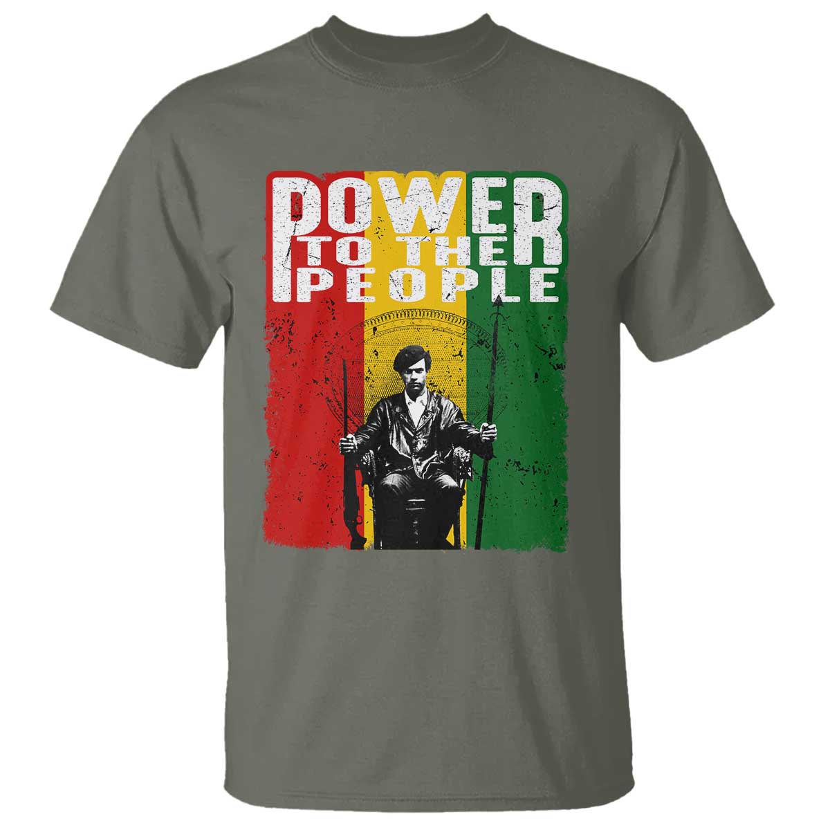 Black Panther Party Huey P. Newton T Shirt Power To The People