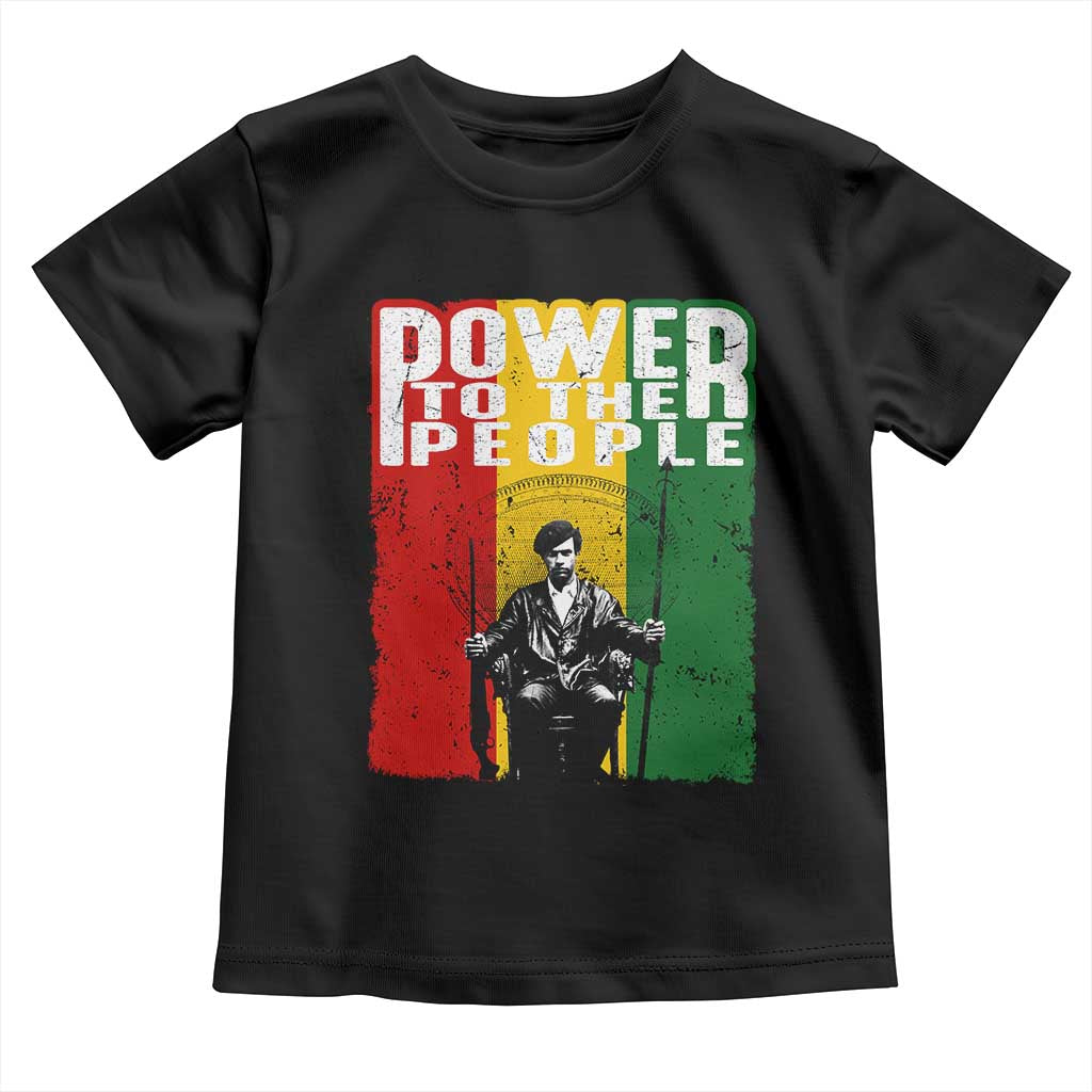 Black Panther Party Huey P. Newton Toddler T Shirt Power To The People