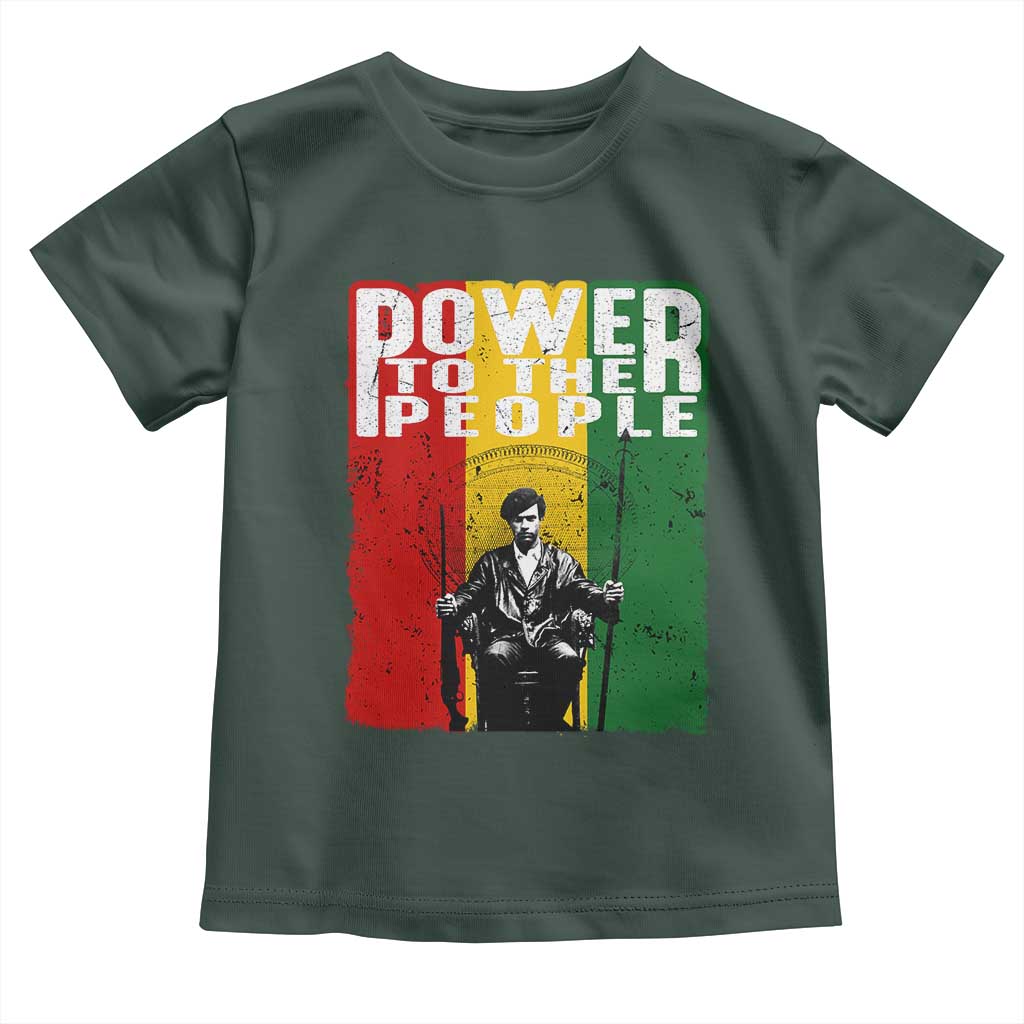 Black Panther Party Huey P. Newton Toddler T Shirt Power To The People