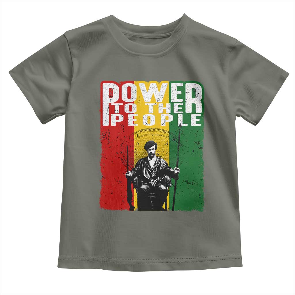 Black Panther Party Huey P. Newton Toddler T Shirt Power To The People