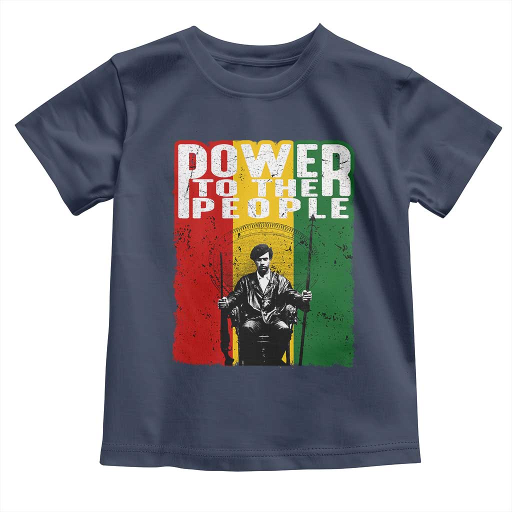 Black Panther Party Huey P. Newton Toddler T Shirt Power To The People
