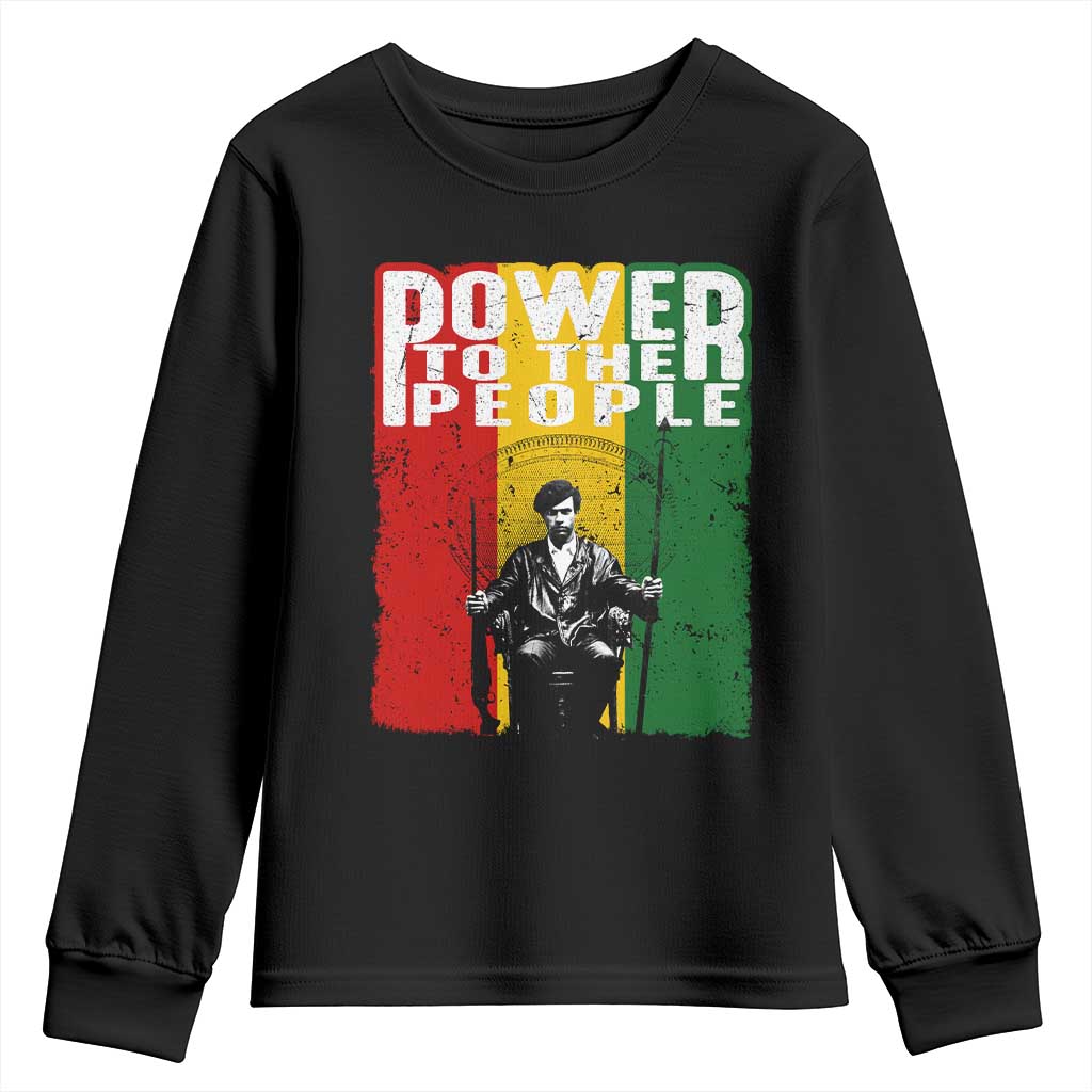 Black Panther Party Huey P. Newton Youth Sweatshirt Power To The People