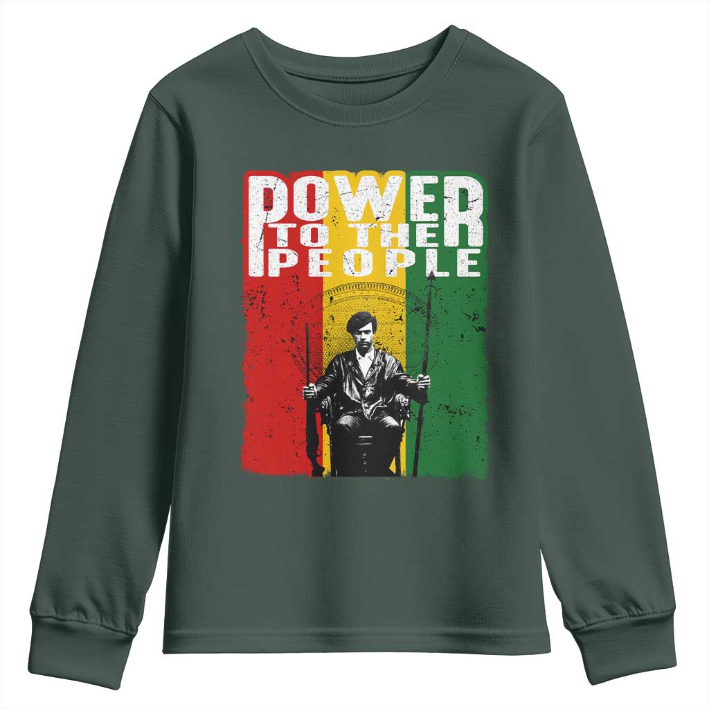 Black Panther Party Huey P. Newton Youth Sweatshirt Power To The People