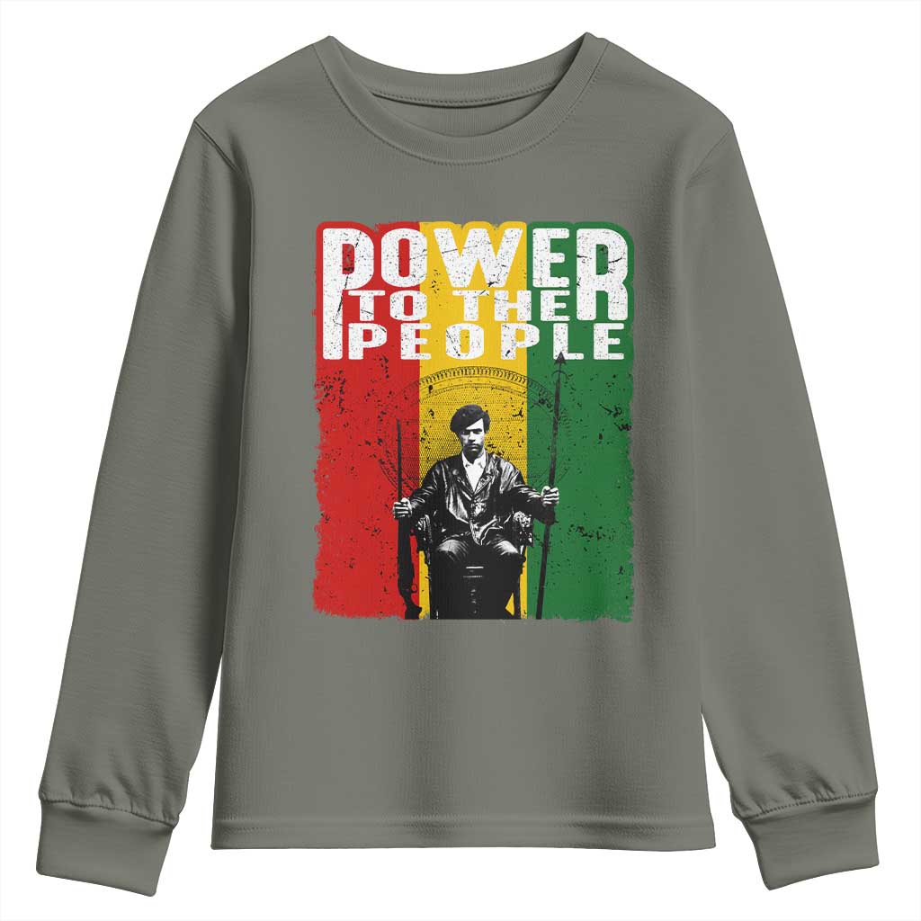 Black Panther Party Huey P. Newton Youth Sweatshirt Power To The People