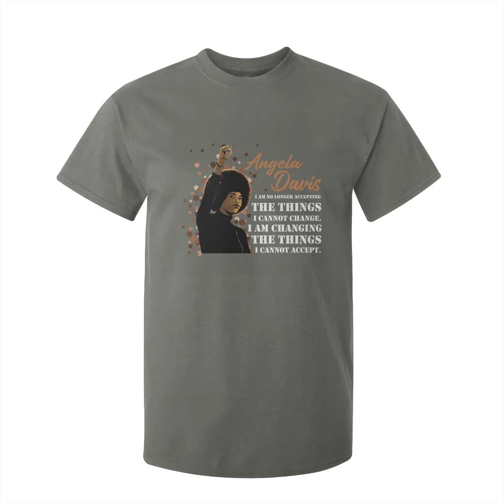 Angela Davis T Shirt For Kid I Am Changing The Things I Cannot Accept Black Panther Party