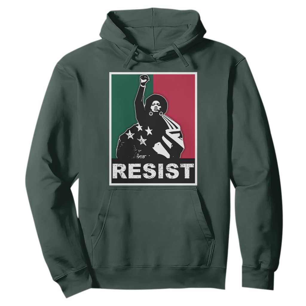 Resist Angela Davis Hoodie Black Panther Party History Civil Rights
