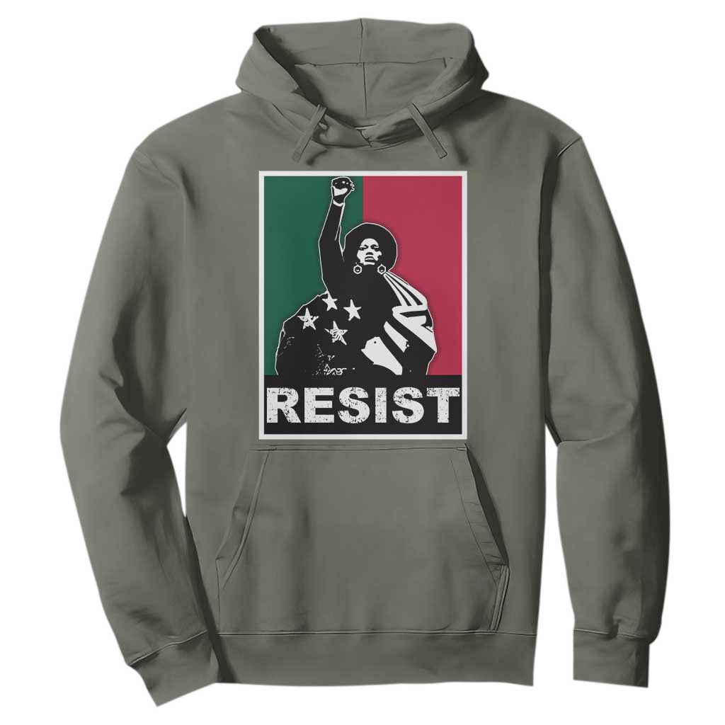 Resist Angela Davis Hoodie Black Panther Party History Civil Rights
