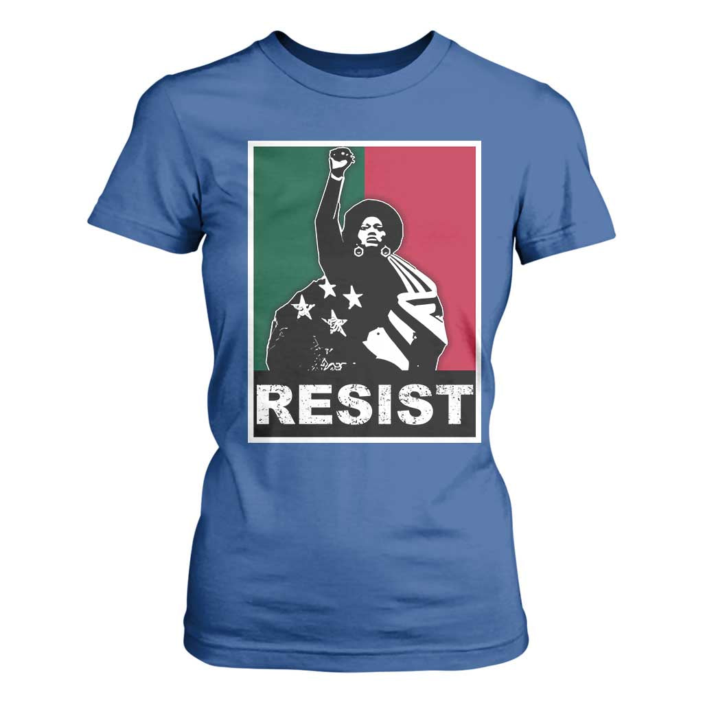 Resist Angela Davis T Shirt For Women Black Panther Party History Civil Rights