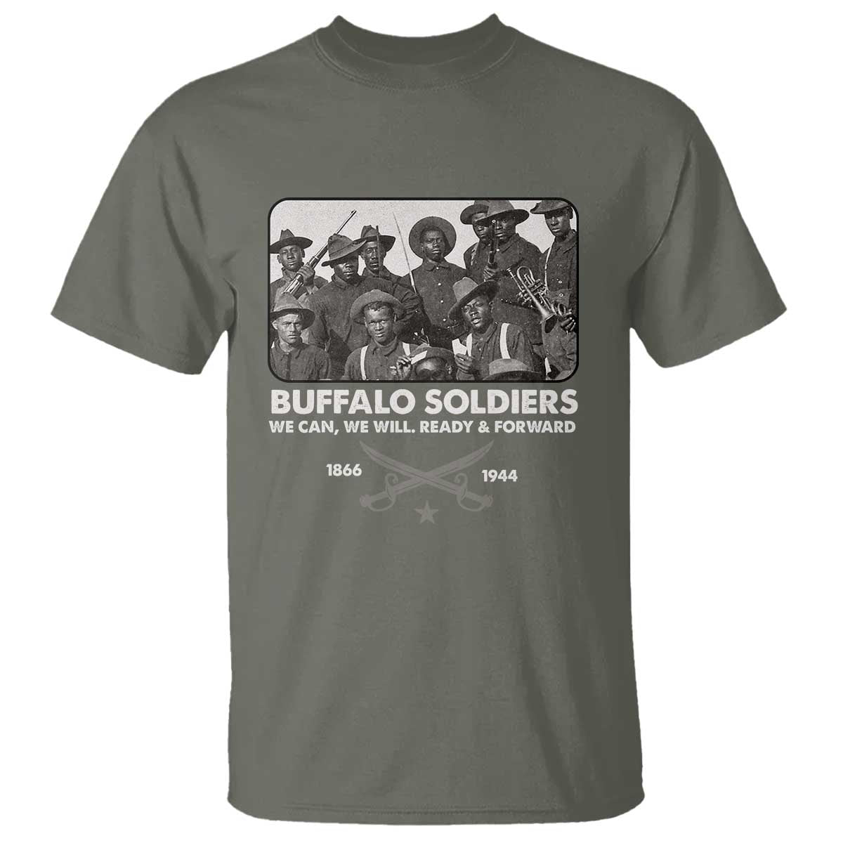 Buffalo Soldiers T Shirt We Can We Will Ready Forward Black History