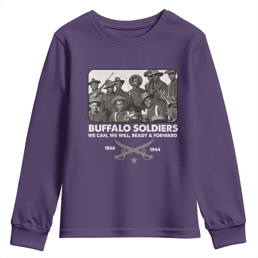 Buffalo Soldiers Youth Sweatshirt We Can We Will Ready Forward Black History