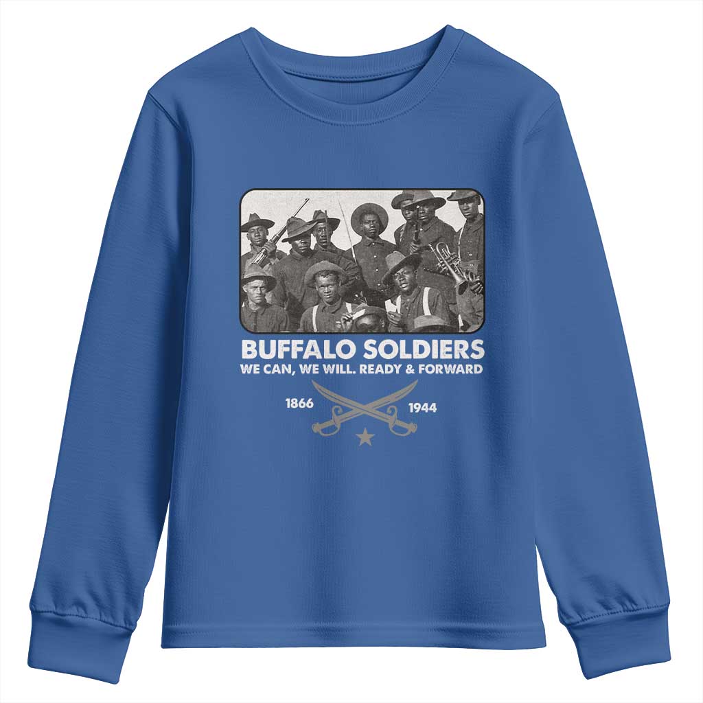 Buffalo Soldiers Youth Sweatshirt We Can We Will Ready Forward Black History