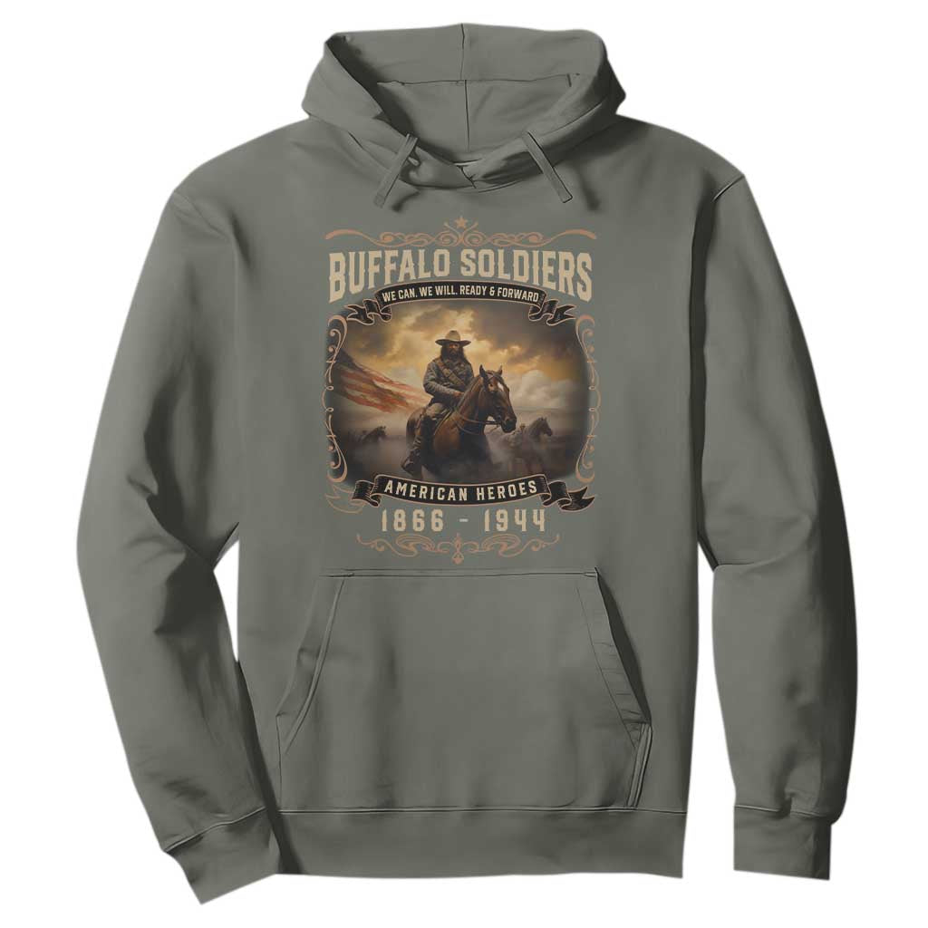 Buffalo Soldiers Hoodie American Heros Cavalry Black History