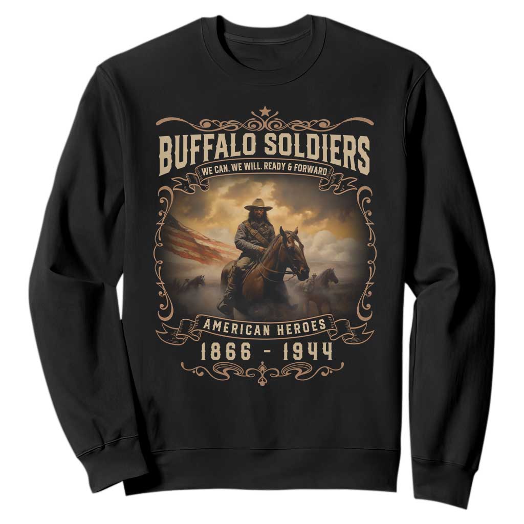 Buffalo Soldiers Sweatshirt American Heros Cavalry Black History