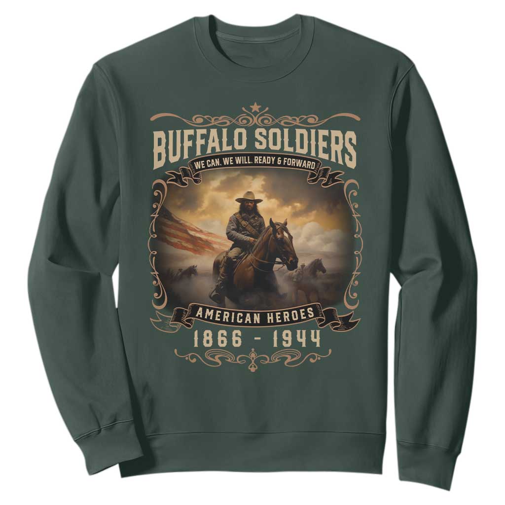 Buffalo Soldiers Sweatshirt American Heros Cavalry Black History