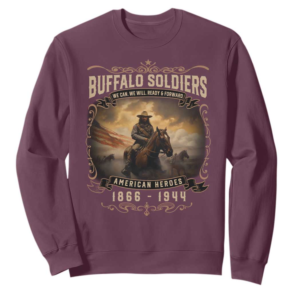 Buffalo Soldiers Sweatshirt American Heros Cavalry Black History