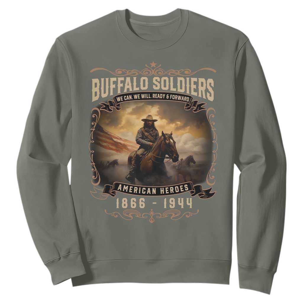 Buffalo Soldiers Sweatshirt American Heros Cavalry Black History
