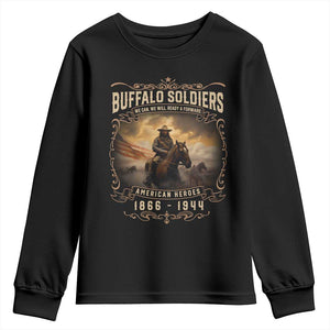 Buffalo Soldiers Youth Sweatshirt American Heros Cavalry Black History