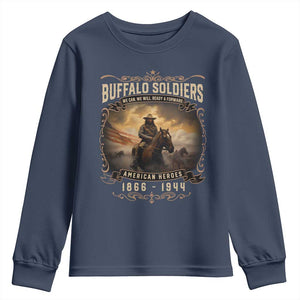 Buffalo Soldiers Youth Sweatshirt American Heros Cavalry Black History