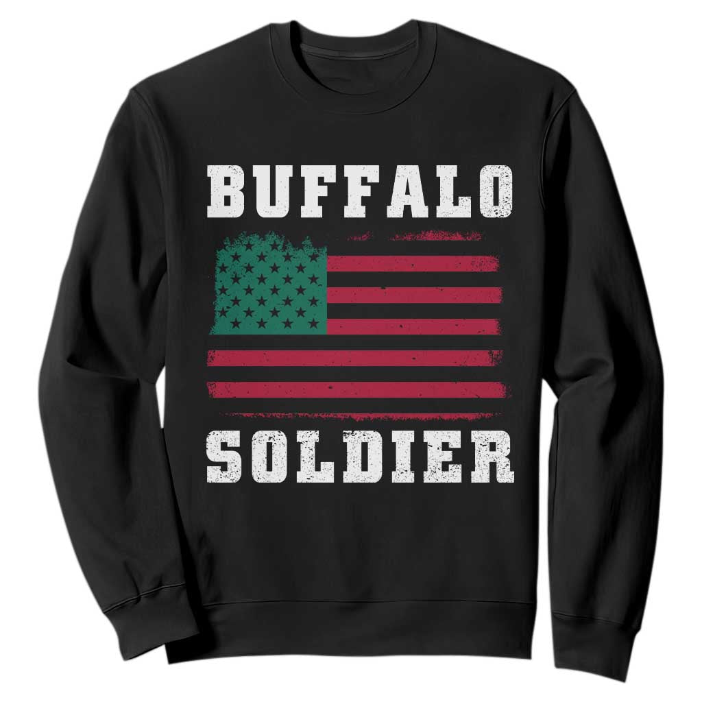 Buffalo Soldiers Sweatshirt African American Cavalry Black History