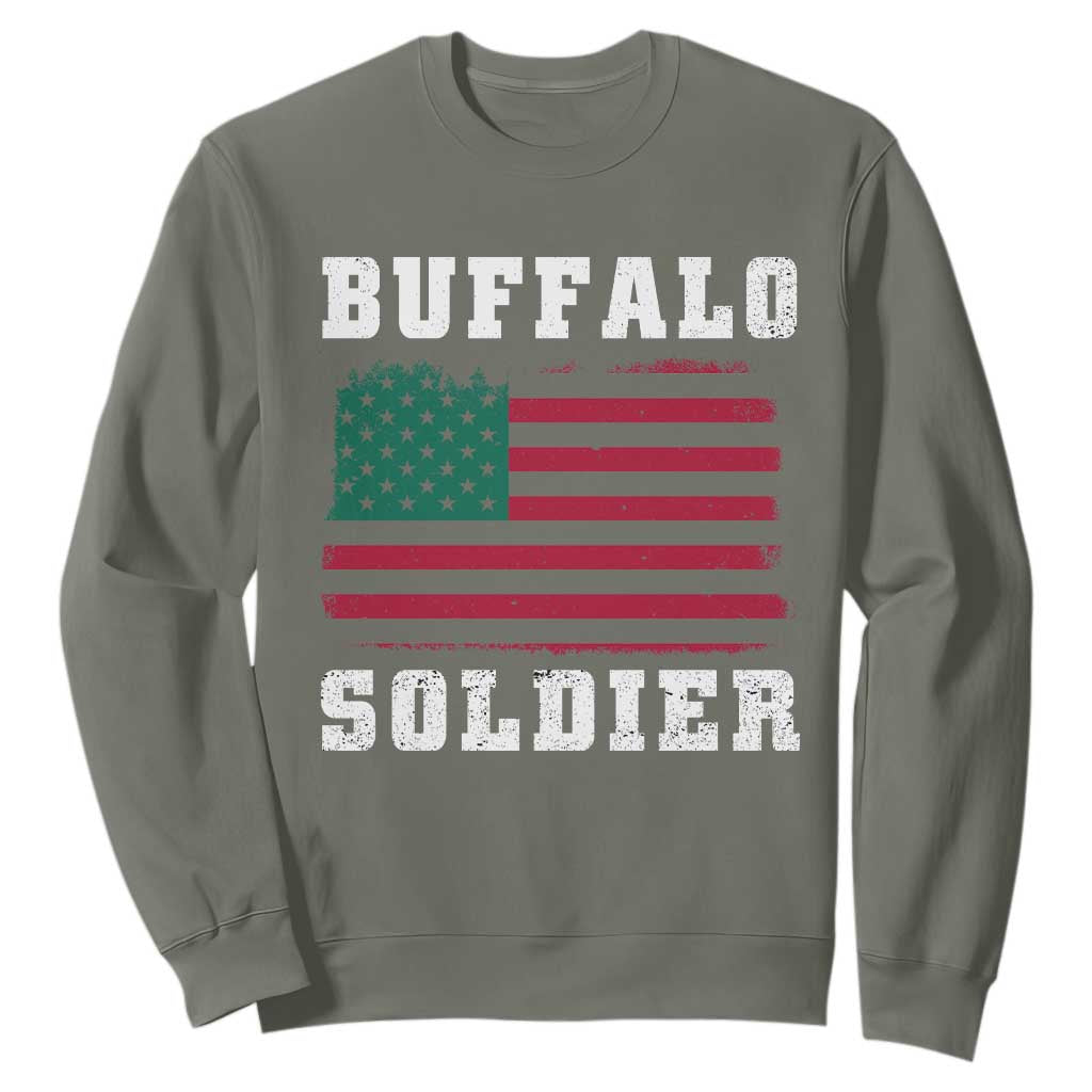 Buffalo Soldiers Sweatshirt African American Cavalry Black History