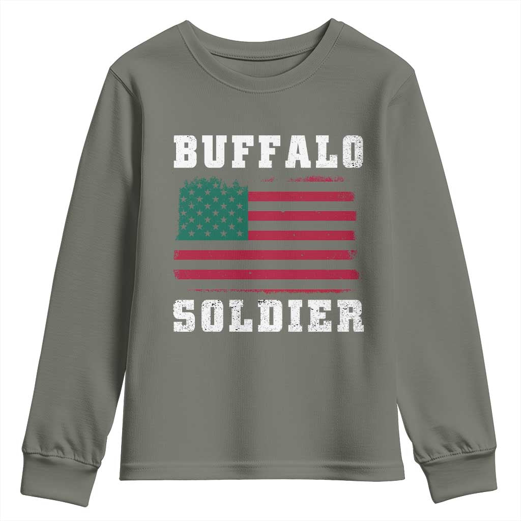 Buffalo Soldiers Youth Sweatshirt African American Cavalry Black History