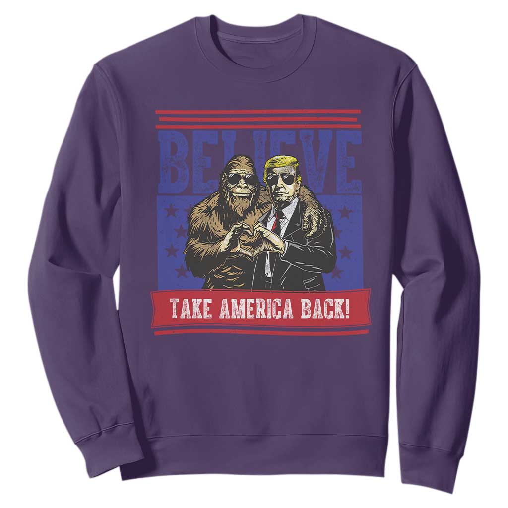 Funny Believe Bigfoot Trump Sweatshirt Take America Back
