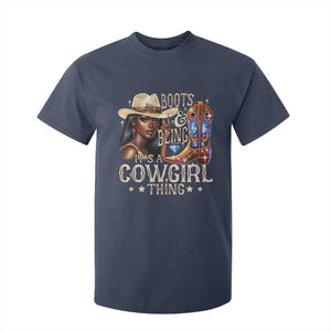 Cowgirl T Shirt For Kid Boots & Bling Its A Cowgirl Thing Melanin Rodeo