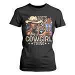 Cowgirl T Shirt For Women Boots & Bling Its A Cowgirl Thing Melanin Rodeo