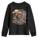 Cowgirl Youth Sweatshirt Boots & Bling Its A Cowgirl Thing Melanin Rodeo