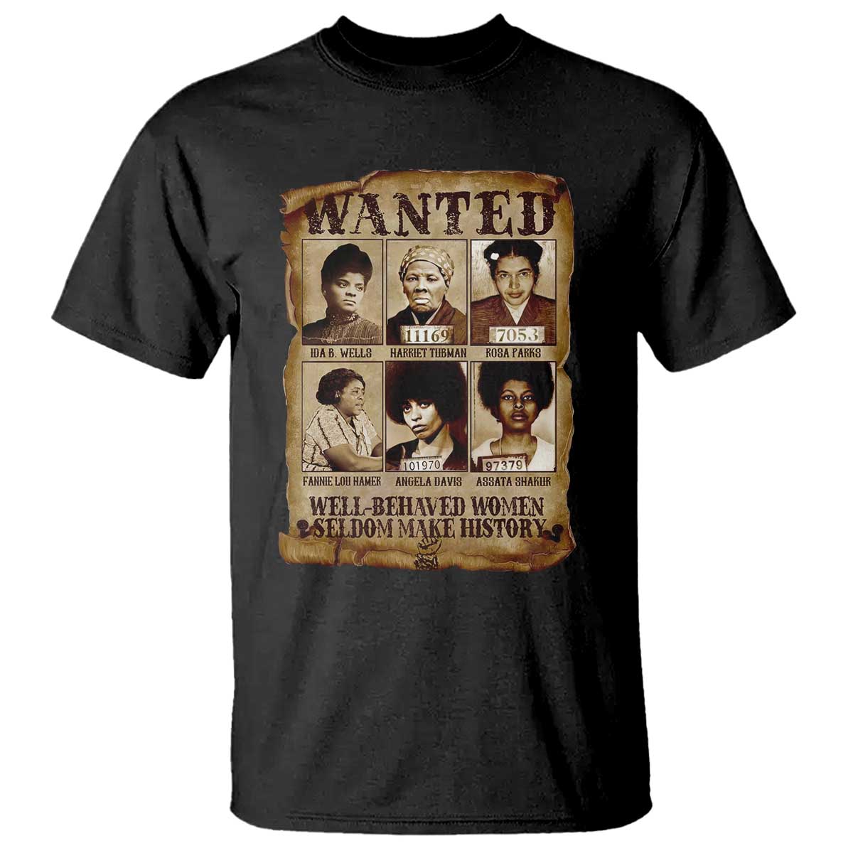 Black Women History T Shirt Well Behaved Women Rarely Make History Melanin