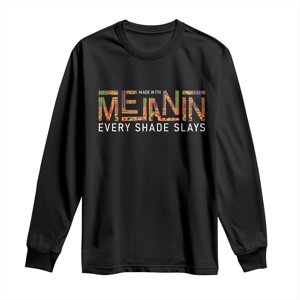 Black History Long Sleeve Shirt Melanin Kente Juneteenth Black History
