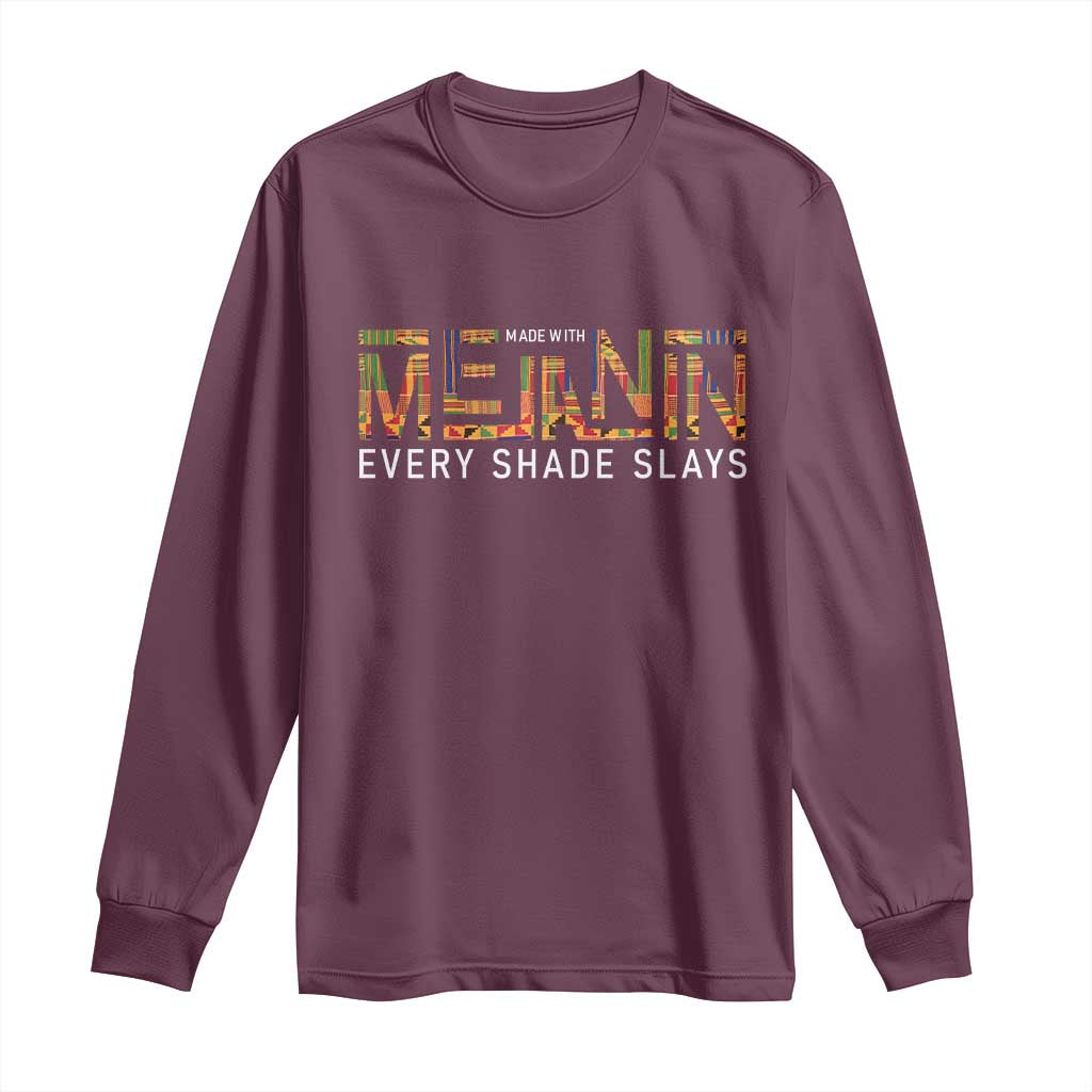 Black History Long Sleeve Shirt Melanin Kente Juneteenth Black History