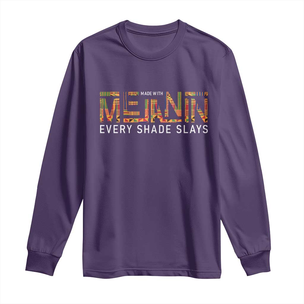 Black History Long Sleeve Shirt Melanin Kente Juneteenth Black History