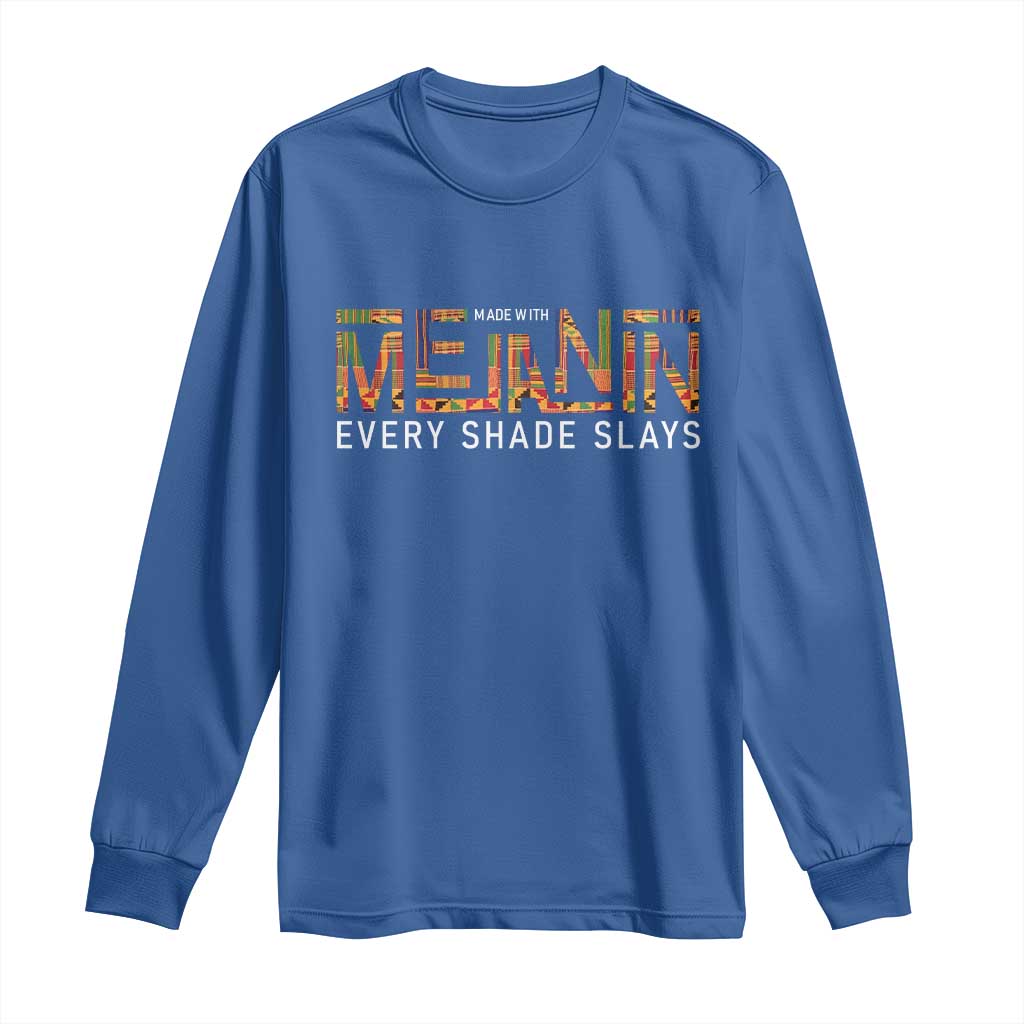Black History Long Sleeve Shirt Melanin Kente Juneteenth Black History