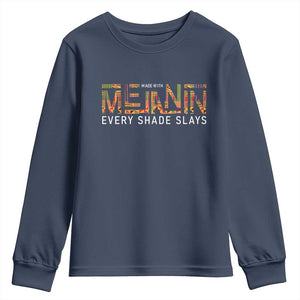 Black History Youth Sweatshirt Melanin Kente Juneteenth Black History