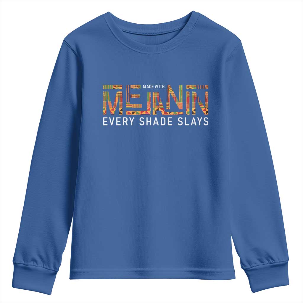 Black History Youth Sweatshirt Melanin Kente Juneteenth Black History