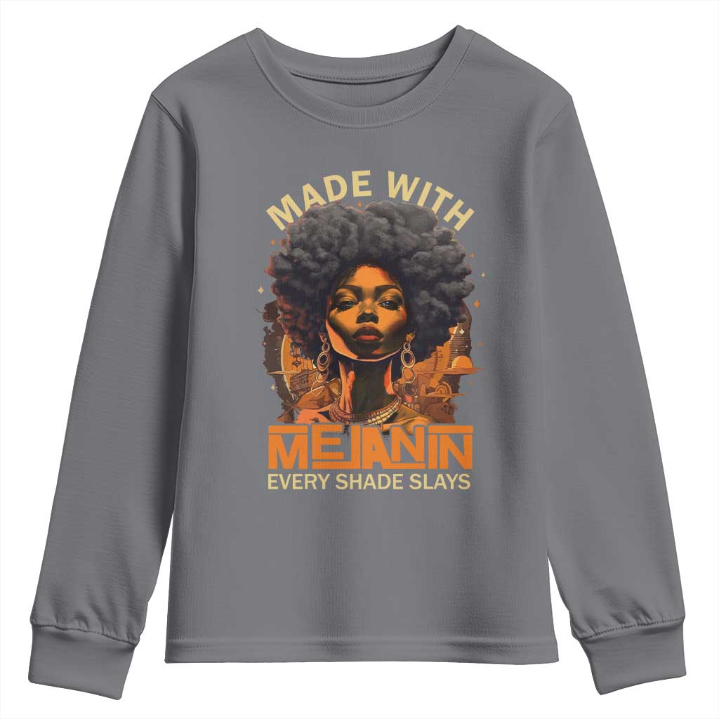 Black Women Youth Sweatshirt Melanin Juneteenth Black History