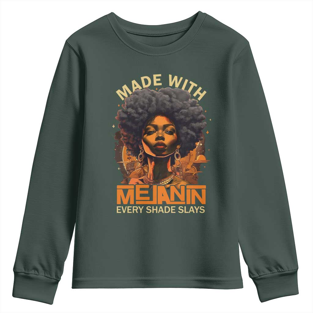 Black Women Youth Sweatshirt Melanin Juneteenth Black History