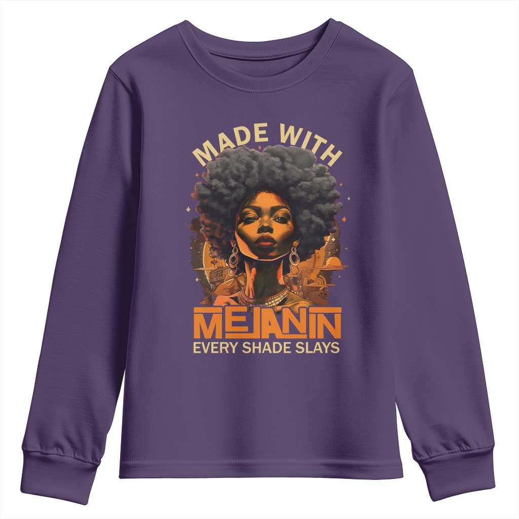 Black Women Youth Sweatshirt Melanin Juneteenth Black History