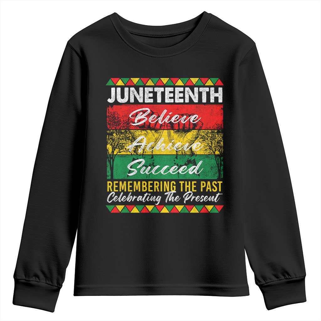Juneteenth 1865 Youth Sweatshirt Remembering The Past Black Freedom African Independence Day