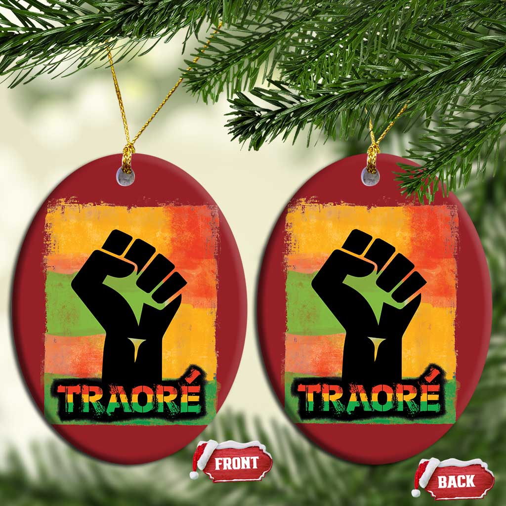 Burkina Faso Ibrahim Traoré Christmas Ornament - African Pride