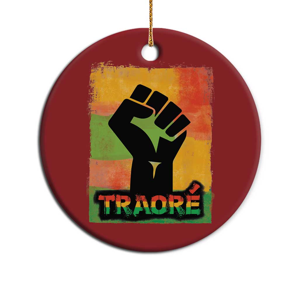 Burkina Faso Ibrahim Traoré Christmas Ornament - African Pride