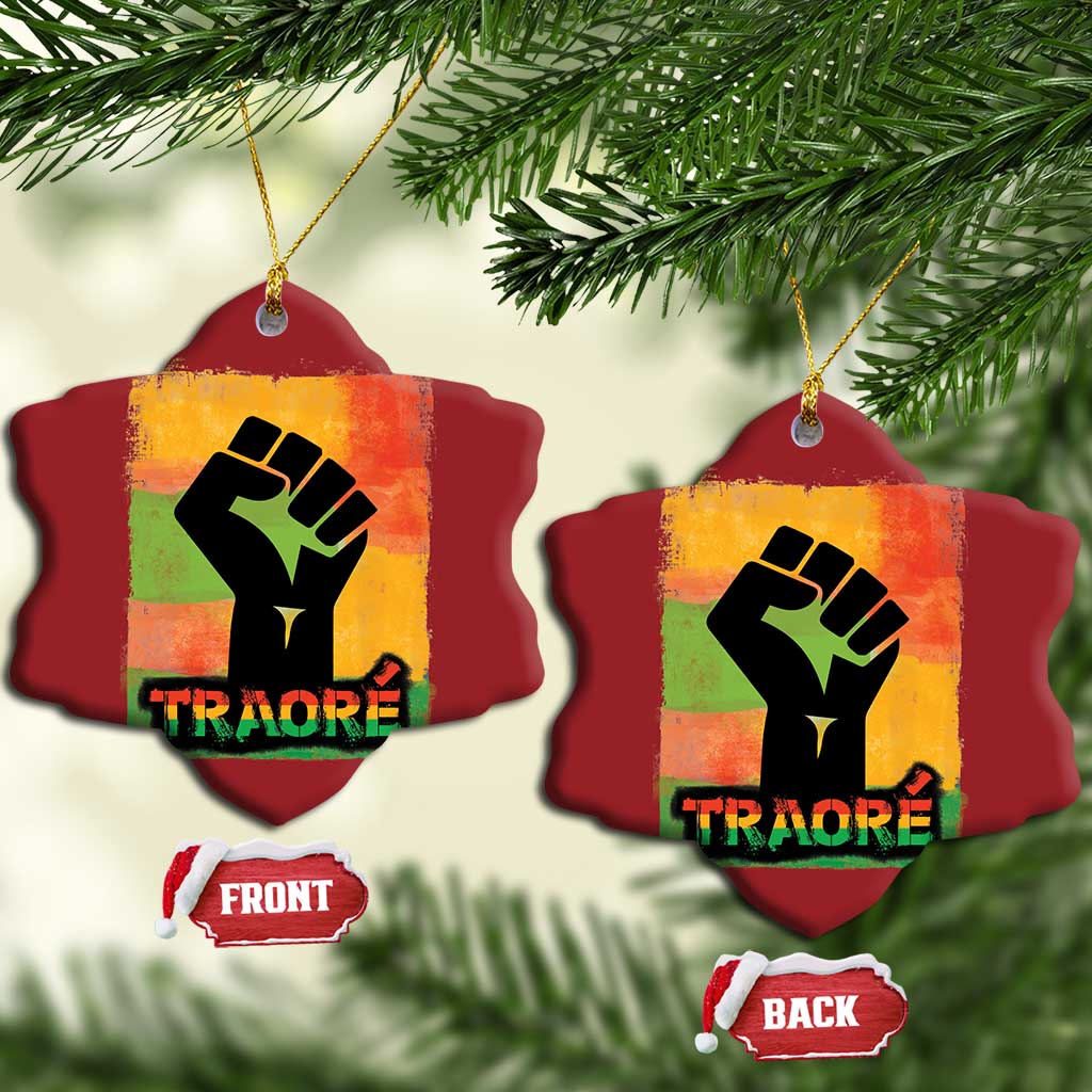 Burkina Faso Ibrahim Traoré Christmas Ornament - African Pride