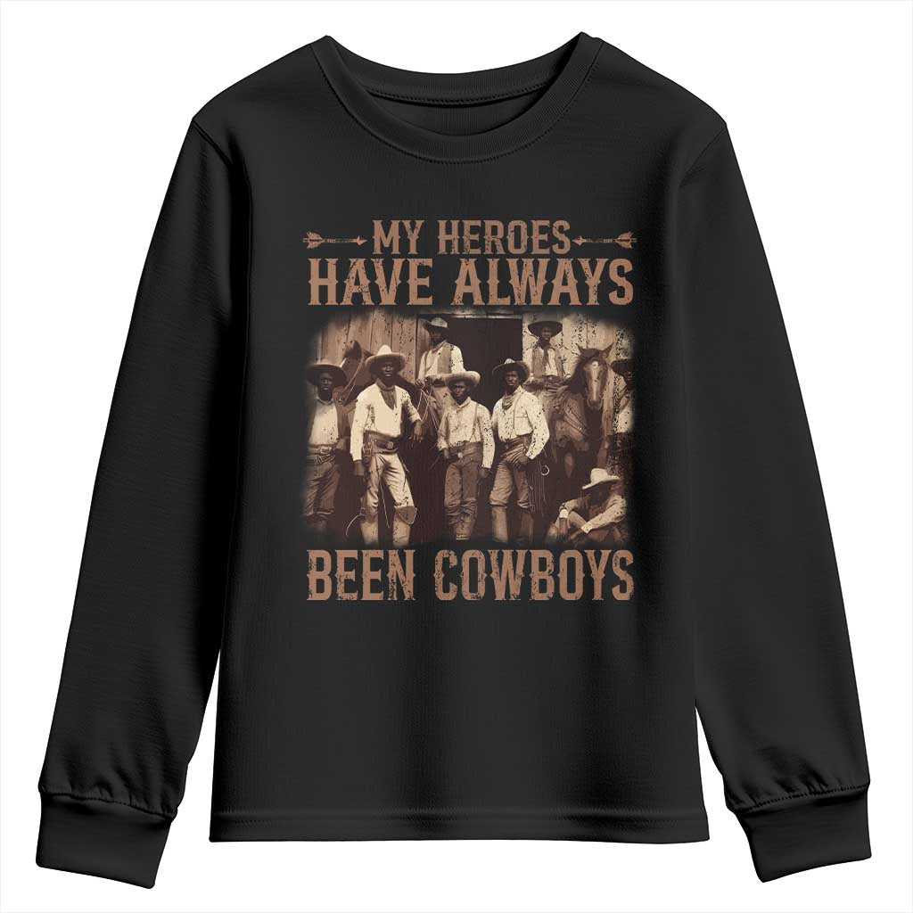 Black Cowboys Youth Sweatshirt Western Rodeo Melanin Black History Texas Men