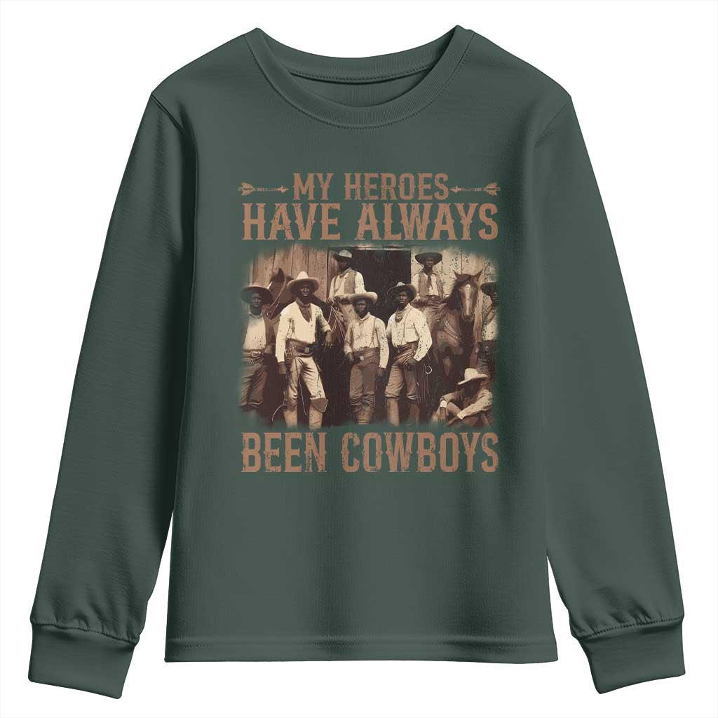 Black Cowboys Youth Sweatshirt Western Rodeo Melanin Black History Texas Men