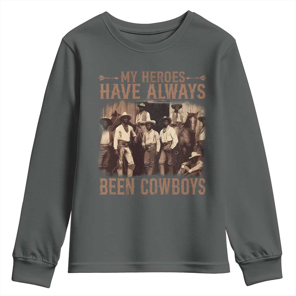 Black Cowboys Youth Sweatshirt Western Rodeo Melanin Black History Texas Men