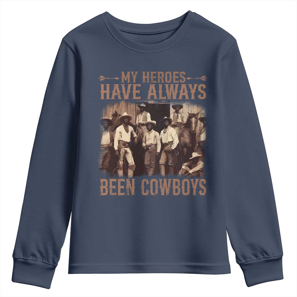 Black Cowboys Youth Sweatshirt Western Rodeo Melanin Black History Texas Men