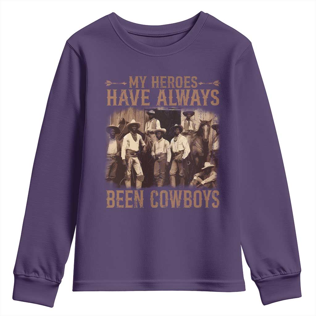 Black Cowboys Youth Sweatshirt Western Rodeo Melanin Black History Texas Men