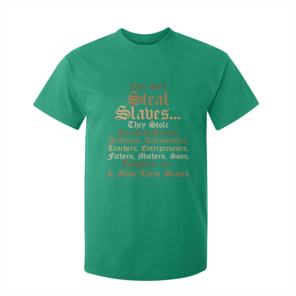 They Didn't Steal Slaves Black History T Shirt For Kid Juneteenth Black Freedom - African Pride